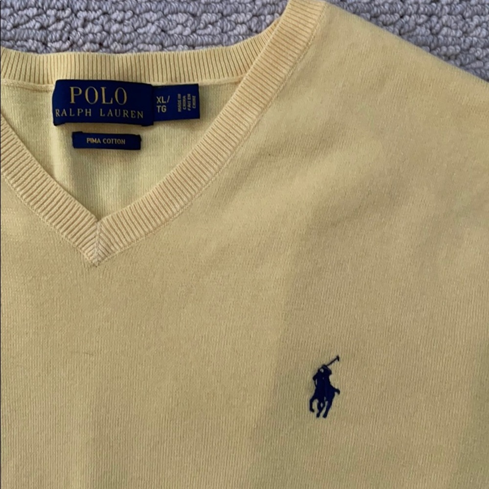 Men’s Ralph Lauren yellow pullover - Picture 2 of 2